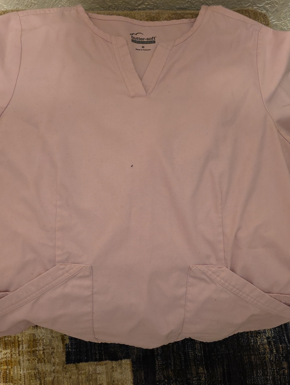Butter-soft Women's Pink V-Neck Scrub Top
